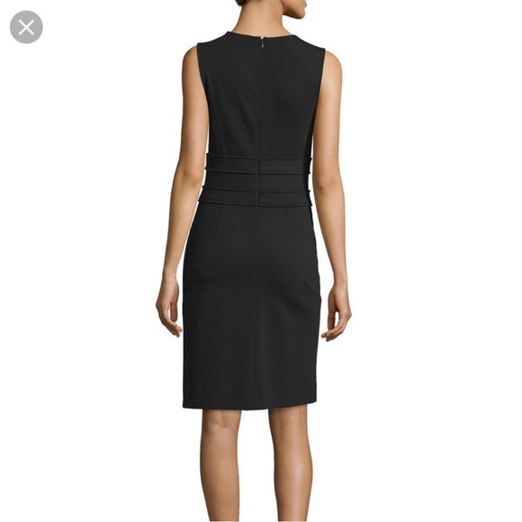 Diane Von Furstenberg Evita Sleeveless Ponte Fit And Flare Dress Black Size 6 - Picture 2 of 11